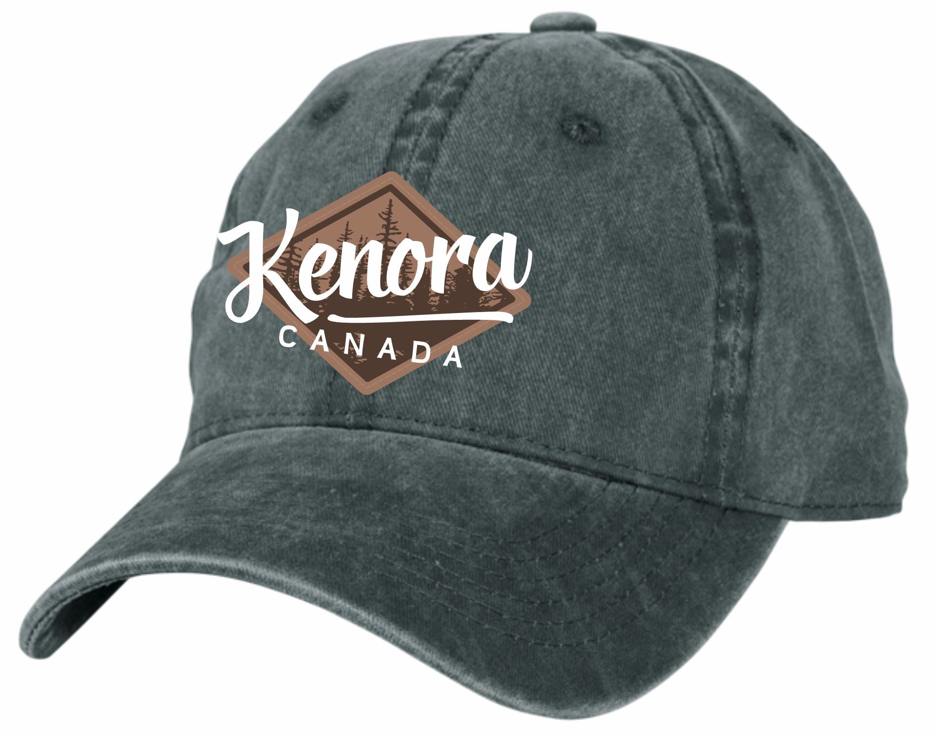 Black Unisex Hat With Kenora Canada Patch