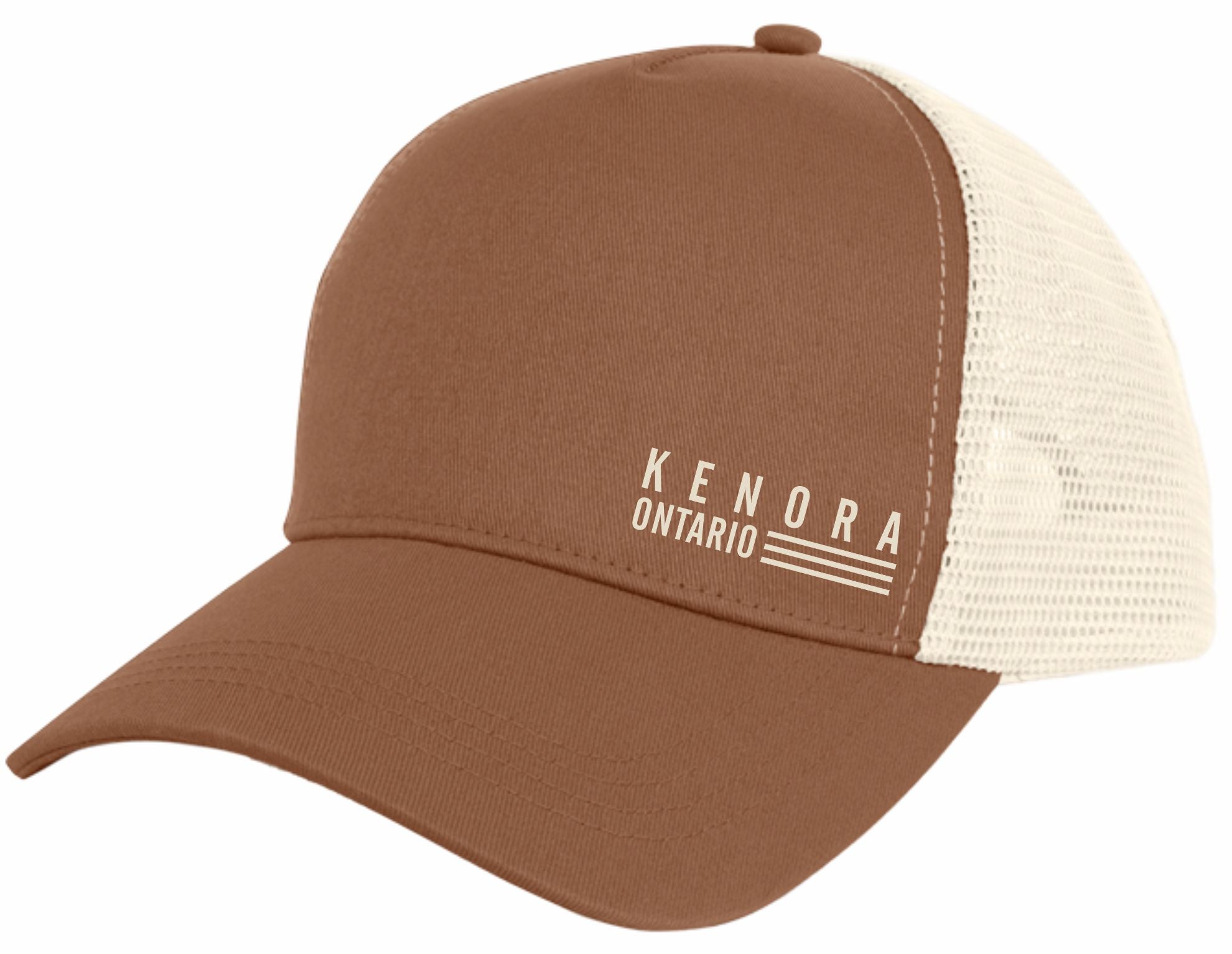 Kenora Ontario Mesh Cap In Coffee & Cream