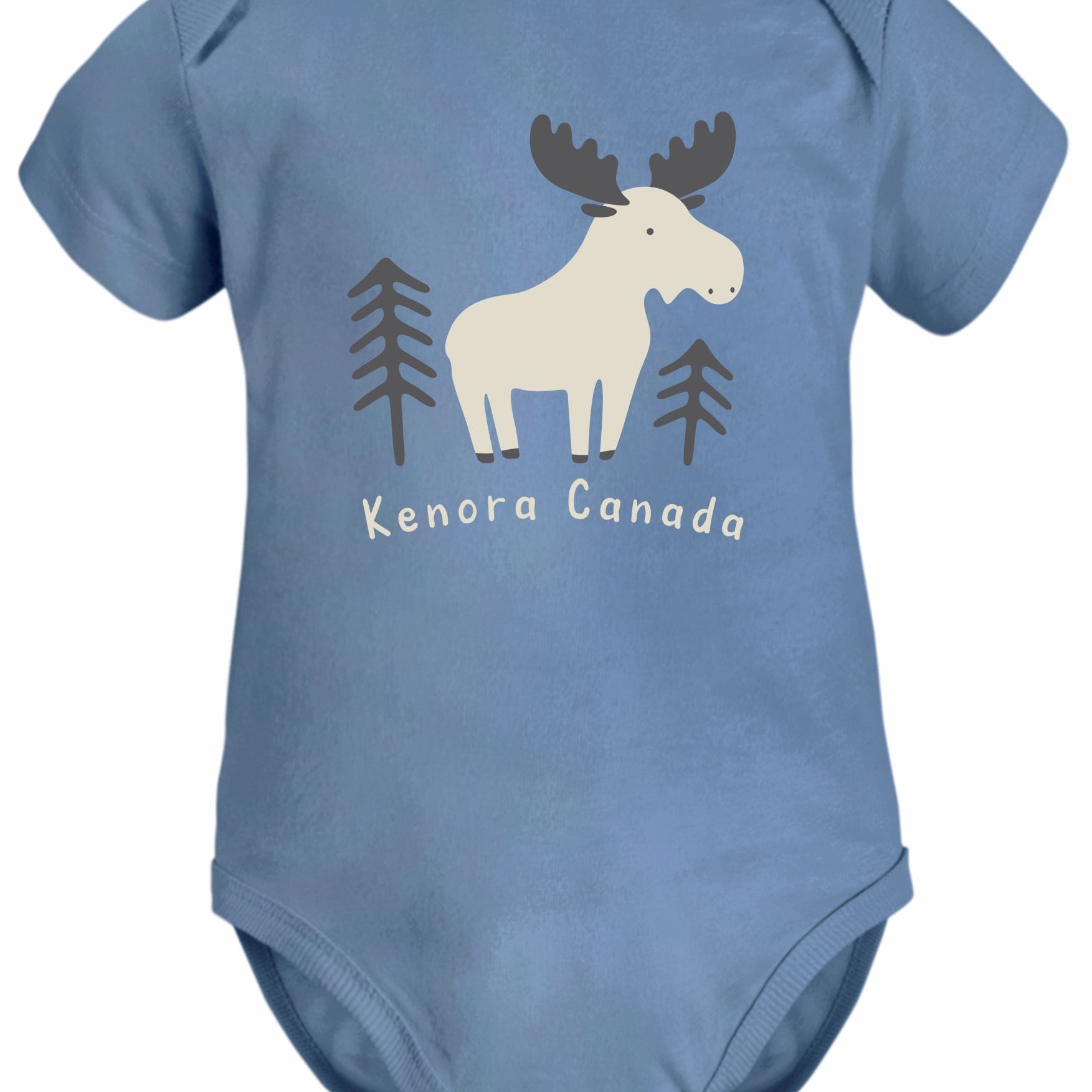 INFANT ONESIE WITH MOOSE PRINT