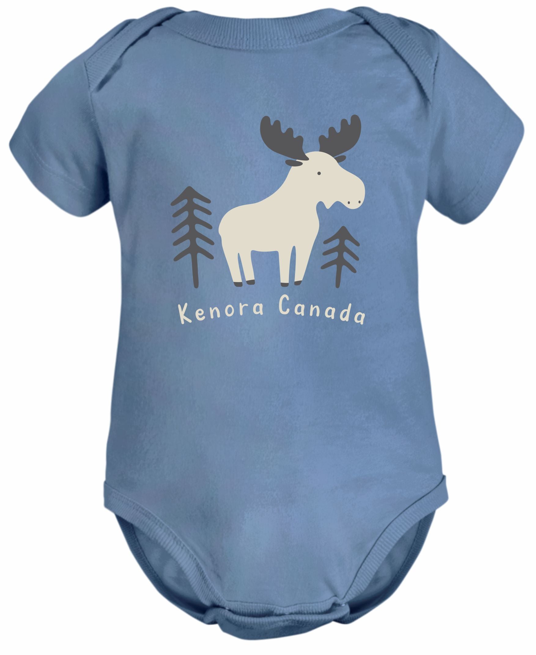 INFANT ONESIE WITH MOOSE PRINT