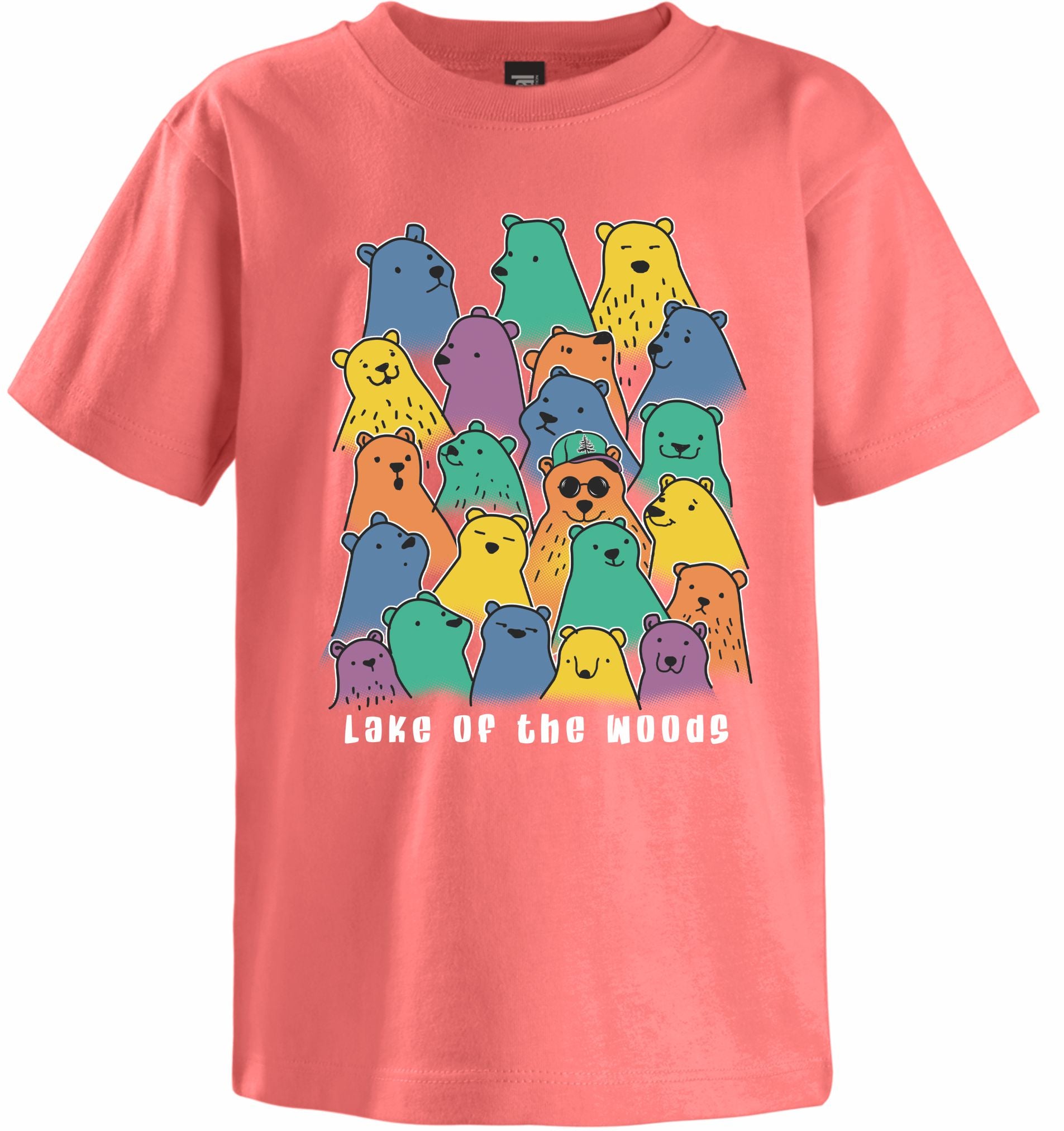 Kids Melon T-shirt with colorful Bears