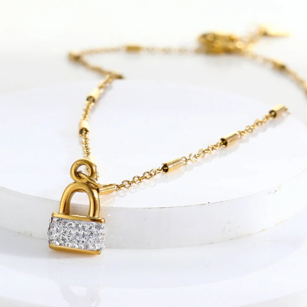 ABENI Golden Lock Necklace