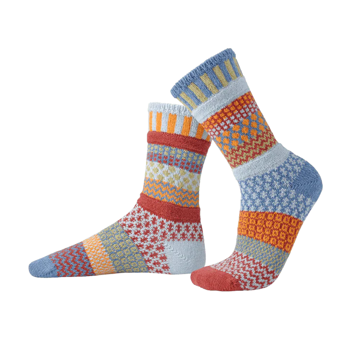 Orange and Blue Striped Socks