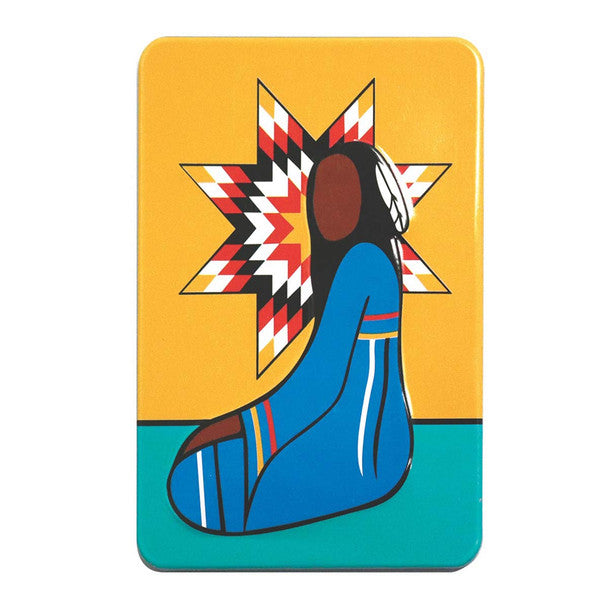 Embossed Metal Magnet With Her Ribbon Dress Design