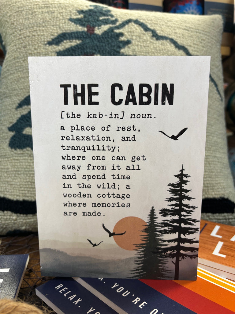 wooden Word Block "The Cabin"