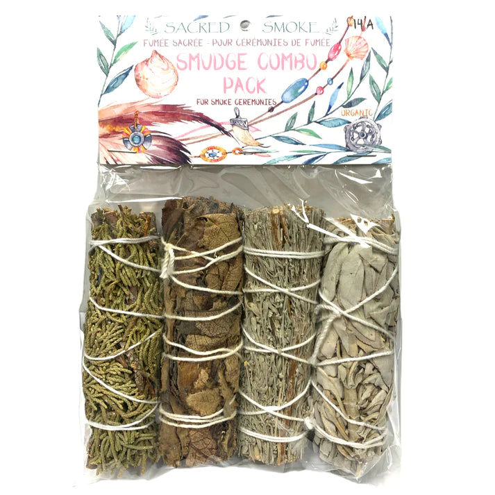 Package of four assorted smudge sticks