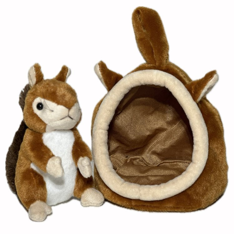 Squirrel in House Stuffed Animal Toy
