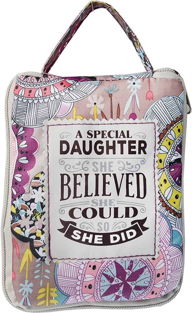 Beautiful Print Tote Bag Nicely Quoted With "A Special Daughter: She Believed She Could So She Did"