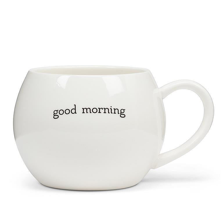 cute 16 oz ball mug made of stoneware with a cheeky message; good morning sexy