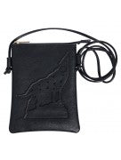 Black Color Wolf Style Crossbody Cellphone Bag With an Adjustable Strap 