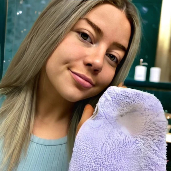 Washdolly Makeup Remover And Exfoliant Cloth With Scrunchie