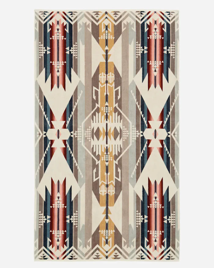 Supersized White Sands Tan Pendleton Towel With Beautiful Colors And Pattern