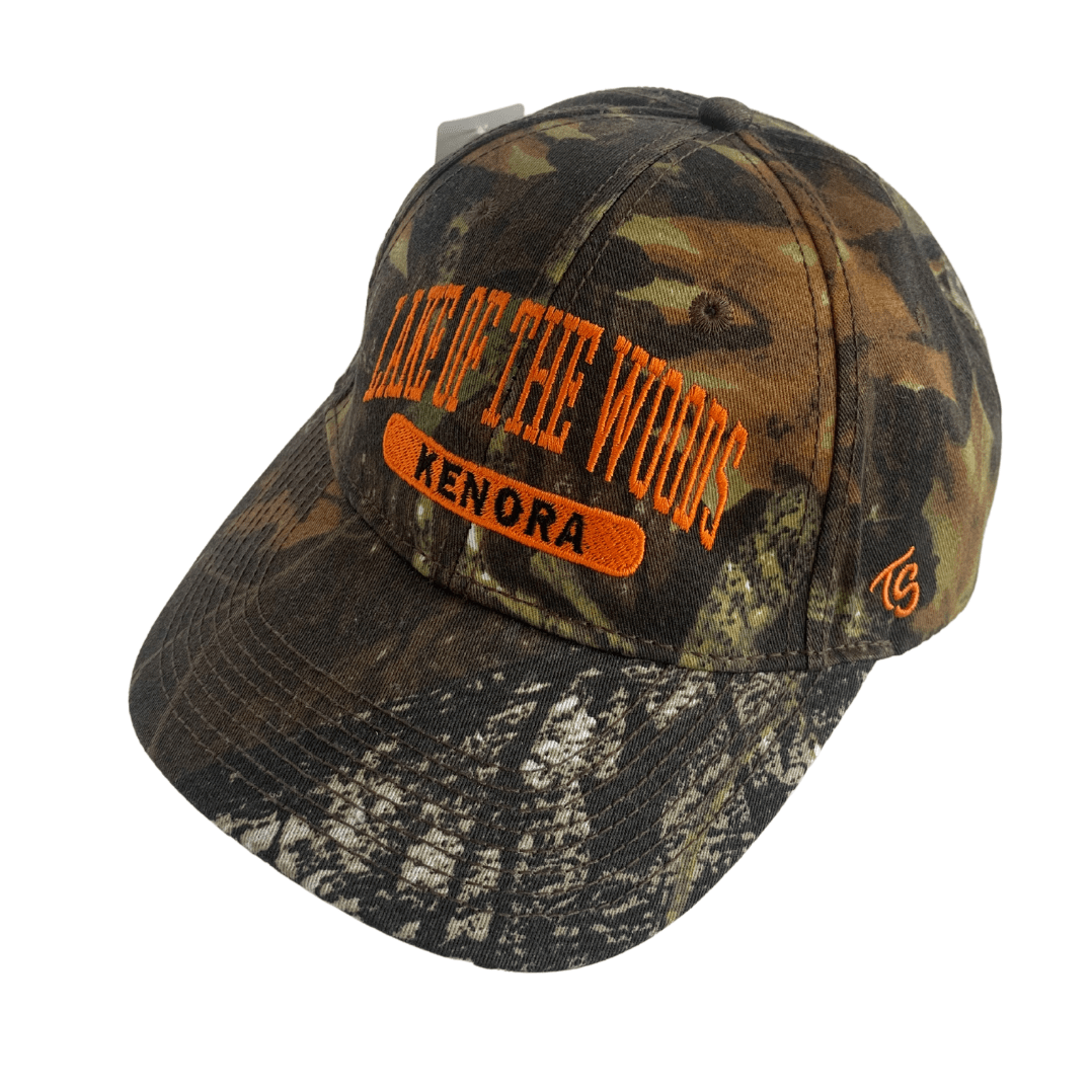 Unisex ball cap hat featuring Lake of the Woods, Kenora with adjustable velcro back