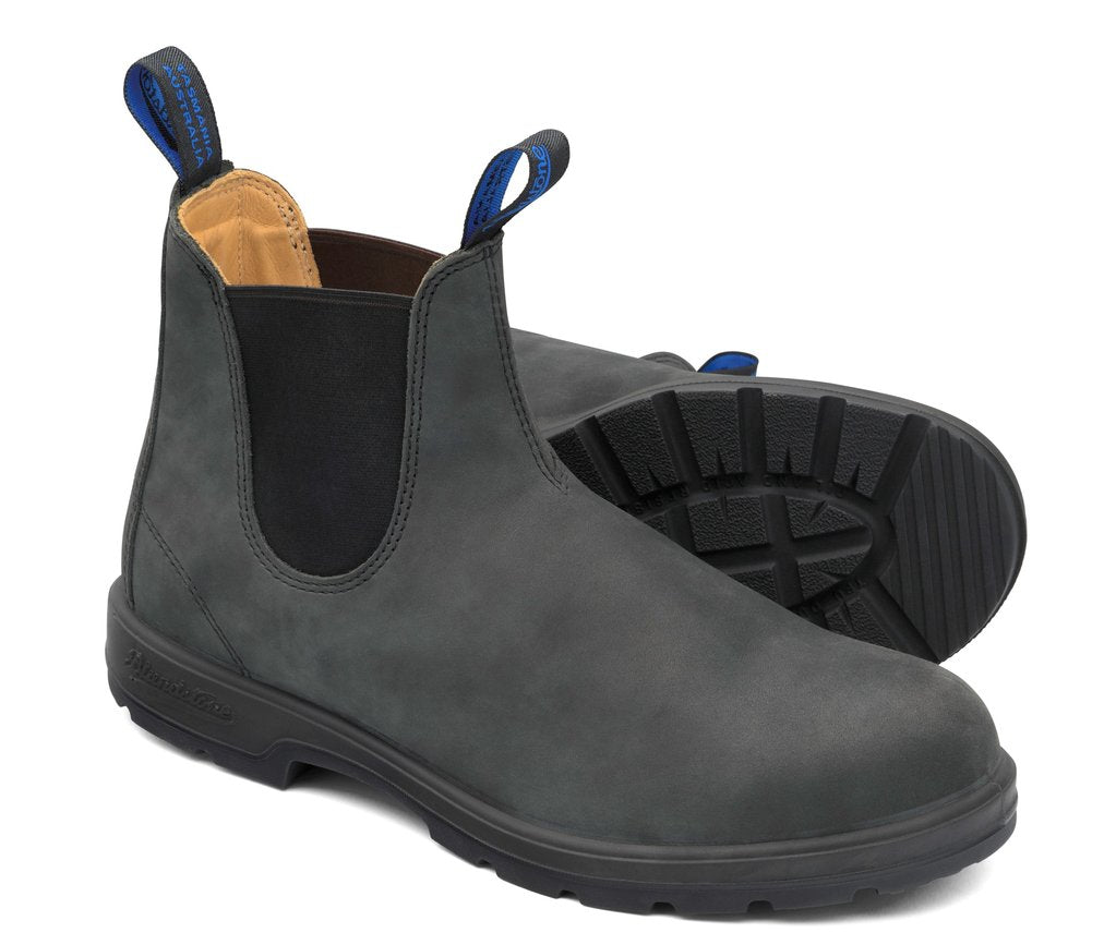 Unisex rustic black leather winter blundstone style 1478 water-resistant boot with removable sherpa insole.