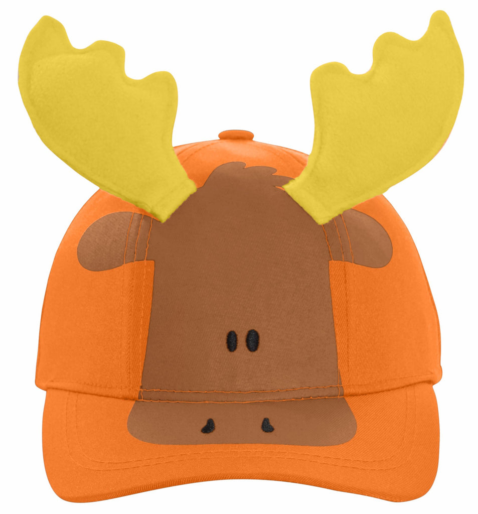 kids ball cap hat featuring a cute animal with ear flaps, perfect for the playground or beach