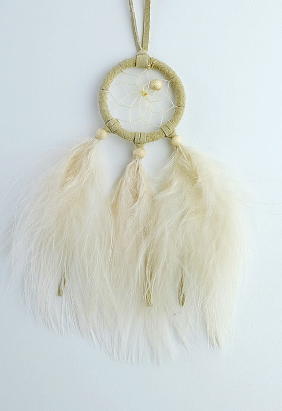 1.5" Dream Catcher. DREAM CATCHER LEGEND: It is said that both good dreams and bad dreams circulate in the night air. The web allows the good dreams to pass through the web to the sleeper and the bad dreams become entangled in the web, where they perish at the first light of dawn.