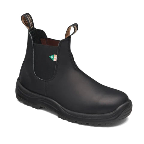 Unisex CSA steel toe black workboot blundstone style 163 water-resistant boot.