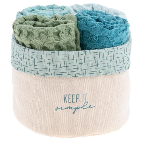 Colorful Keep It Simple Sunshine Waffle Weave Dishcloth Sets