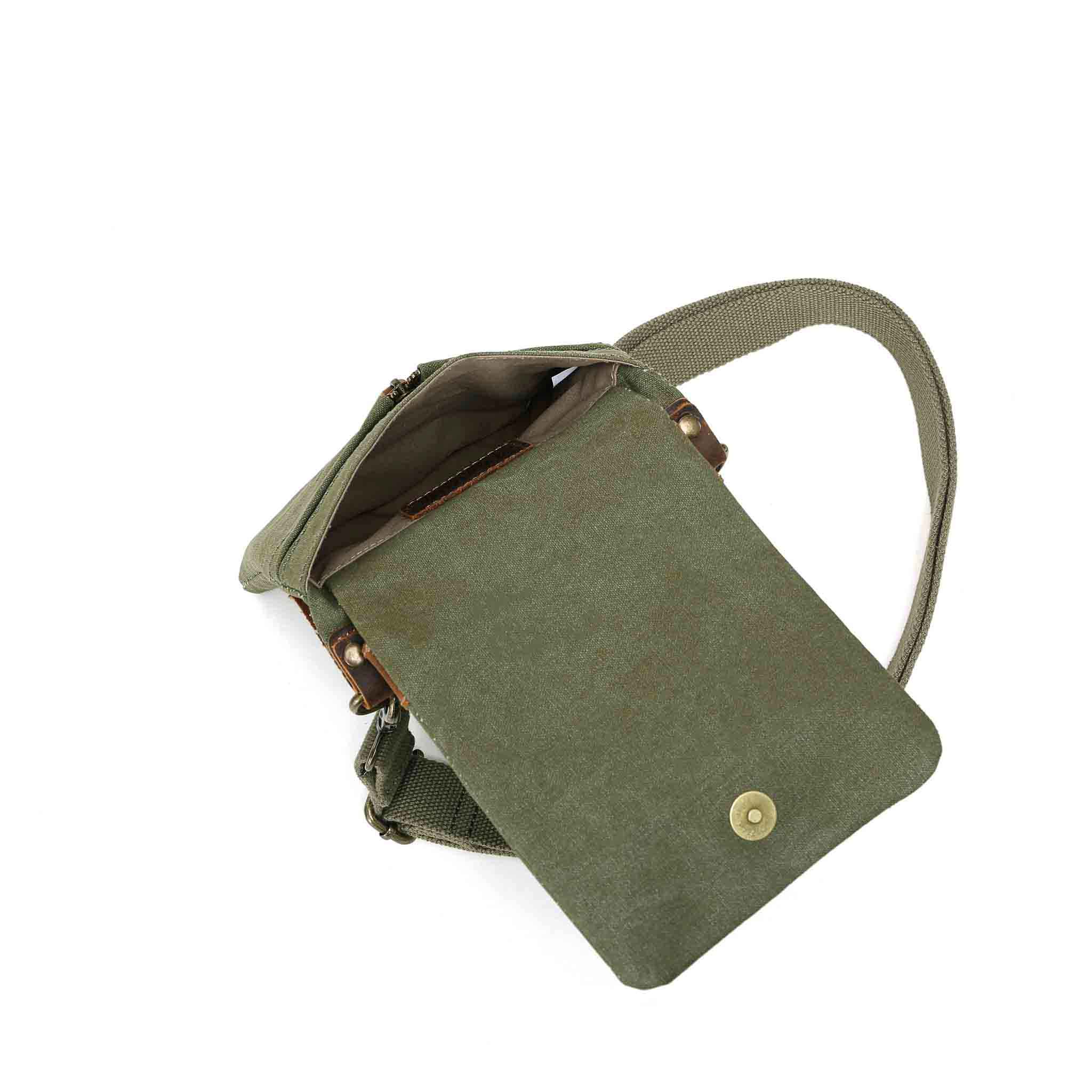 Canvas bag by Davan featuring a water repellent small shoulder bag