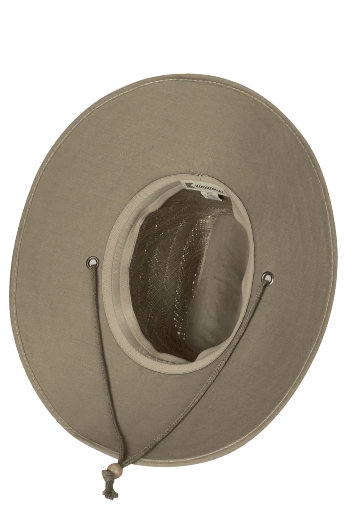 Kooringal mens summer sun hat featuring a straw hat with a wide brim and adjustable chin cord