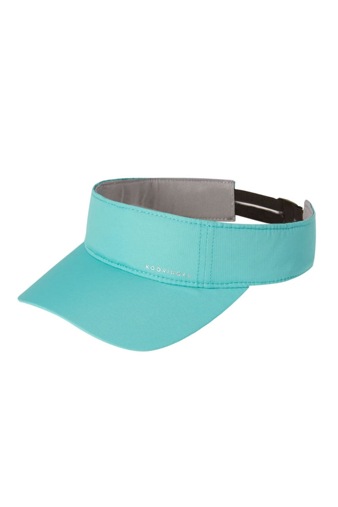 Kooringal womens summer visor featuring moisture wicking fabric with elastic band on back for adjustability