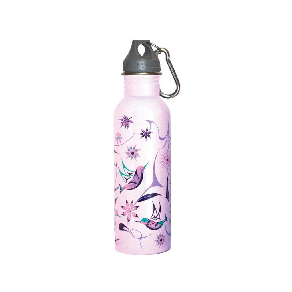 Single Walled Water Bottle with carabiner 25 oz