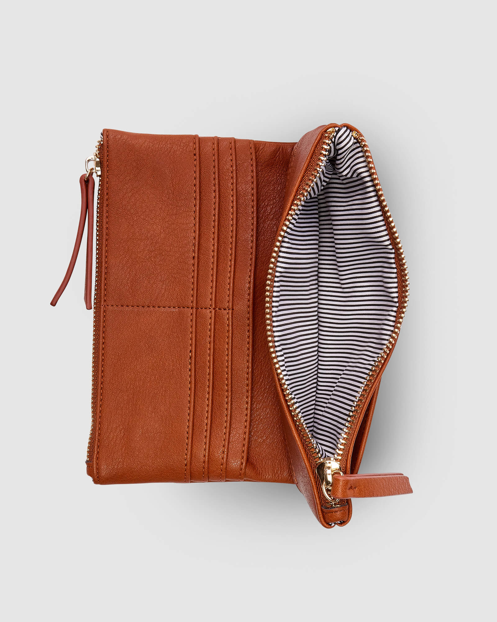 Polyurethane Vegan Leather Louenhide wallet featuring the delta 12 card holder, 2 note pockets and 2 zip coin pocket wallet