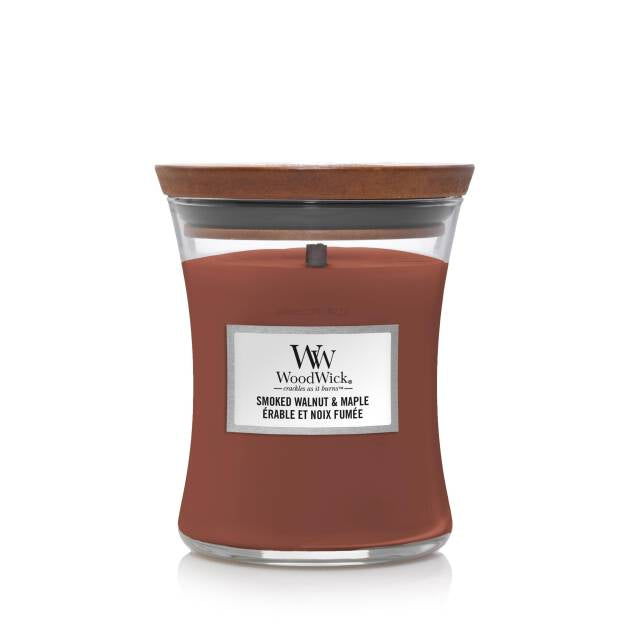 Woodwick scented candles allows you to enjoy the crackle of a fire from the comfort of your own home with your favourite scent of smoked walnut and maple