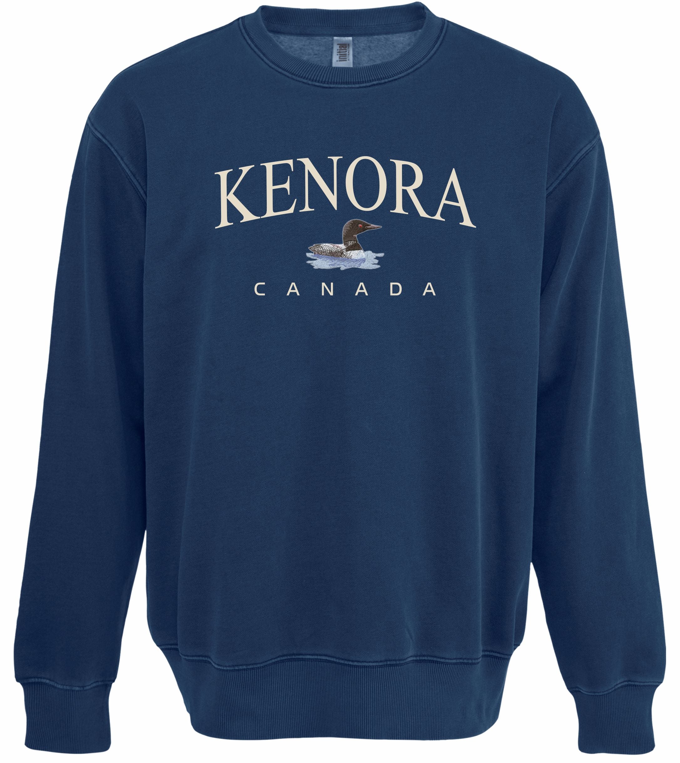 Blue Unisex Kenora Canada Hoody With Moose 