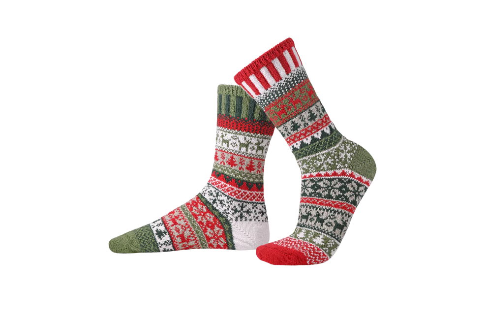 Toasty Warm Yuletide Crew Solmate Socks With Beautiful Iconic Print 