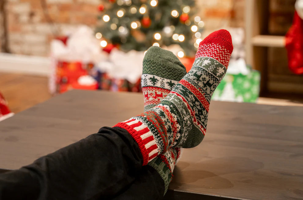 Toasty Warm Yuletide Crew Solmate Socks With Beautiful Iconic Print 