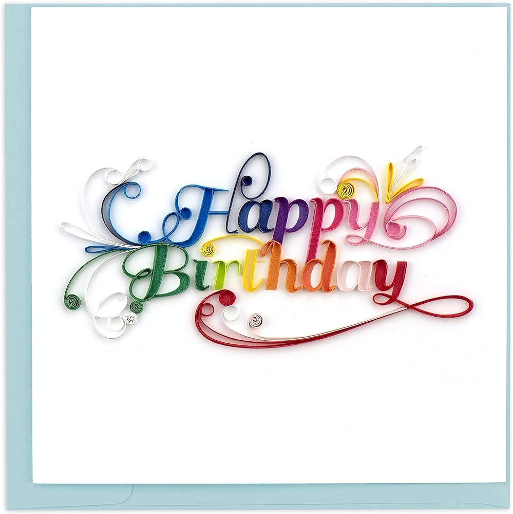 Handcrafted Happy Birthday in rainbow colors for your loved ones. 