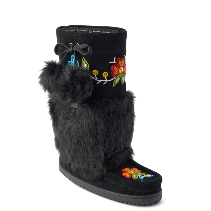 GRAIN BLACK MANITOBAH MUKULK WATERPROOF WITH BRIGHT FLOWERS