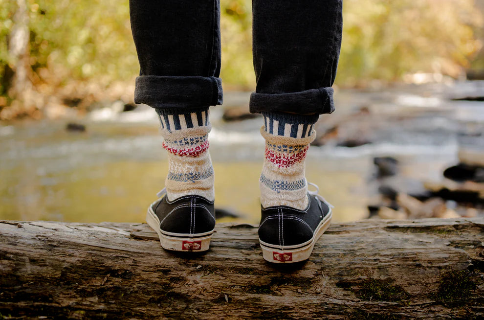 Toasty Warm And Comfortable Bateau Mouche Crew Socks Inspired By The Iconic Haussmann Architecture With Beautiful Colors 