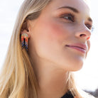 Sleek Modern And Playful Miyuki Delica Beaded Earrings, Hypoallergenic And Nickel And Cadmium Free, 14K Gold or Sterling Silver Dipped Brass 