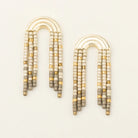 Sleek Modern And Playful Miyuki Delica Beaded Earrings, Hypoallergenic And Nickel And Cadmium Free, 14K Gold or Sterling Silver Dipped Brass 