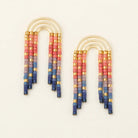 Sleek Modern And Playful Miyuki Delica Beaded Earrings, Hypoallergenic And Nickel And Cadmium Free, 14K Gold or Sterling Silver Dipped Brass 
