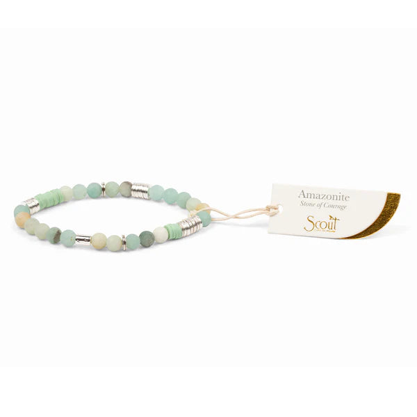 Scout Stone Of Courage Amazonite Bracelet silver