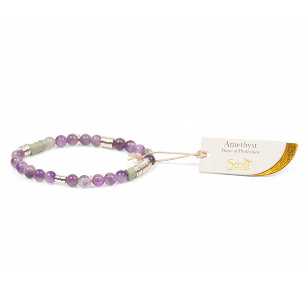 Scout Stone Of Protection Amethyst Bracelet purple silver