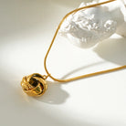 JASPUR Golden Loop Necklace