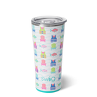 Stainless steel insulated stemless cup lake life print summer drinkware