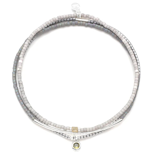 Frost Color Tonal Trio 14K Gold or Sterling Silver Dipped Bracelet 