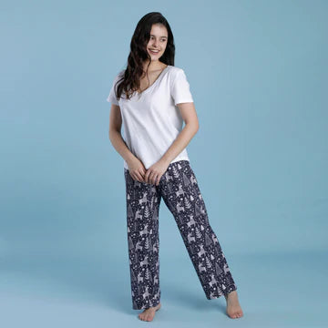 Blue Color 100% Cotton Winter Wonderland PJ Pant 