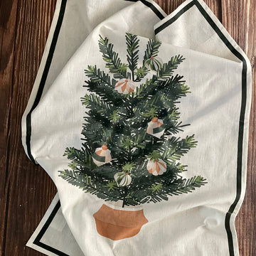 Tree Print Floursack Kitchen Towel 