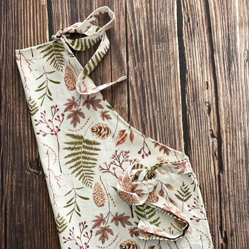 Autumn Print Apron With Adjustable Neck Strap