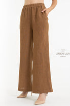100% Linen Wide-Leg Pant