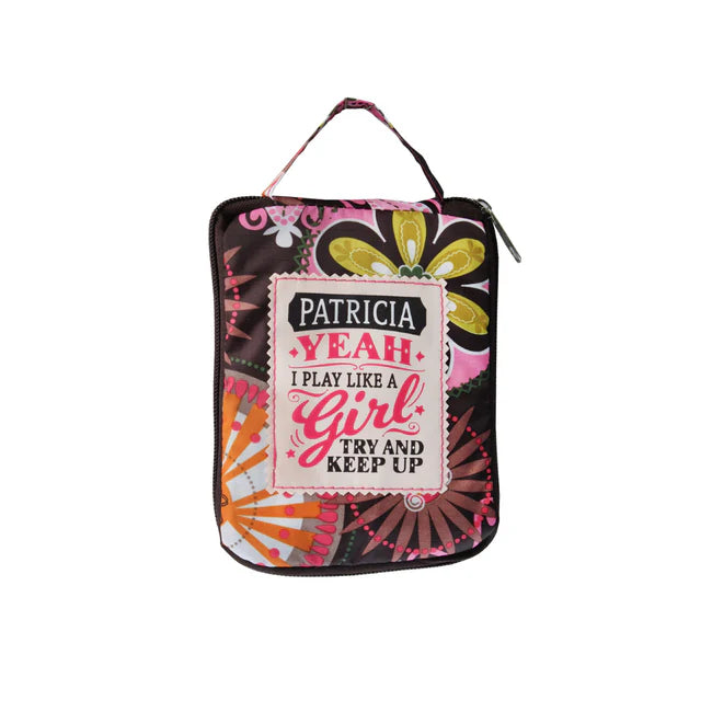 Fab Girl Tote Bag - Patricia “Play Like A Girl / Try to Keep Up.”