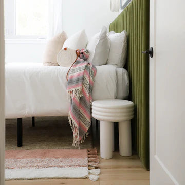 The Coastline towel is an easy choice with its vintage-inspired design with vibrant color story for anyone and everyone you know! Extra-soft handfeel, no crispiness, gets softer with use. Roll up to fit easily into a travel bag or for yoga. Made with pure Turkish cotton in a fair trade environment.