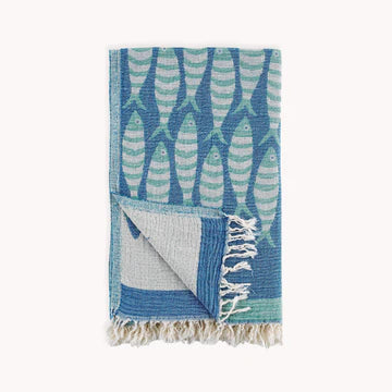 The Coastline towel is an easy choice with its vintage-inspired design with vibrant color story for anyone and everyone you know! Extra-soft handfeel, no crispiness, gets softer with use. Roll up to fit easily into a travel bag or for yoga. Made with pure Turkish cotton in a fair trade environment.