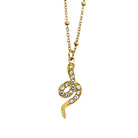 RIHANNA Golden Chain Snake Pendant